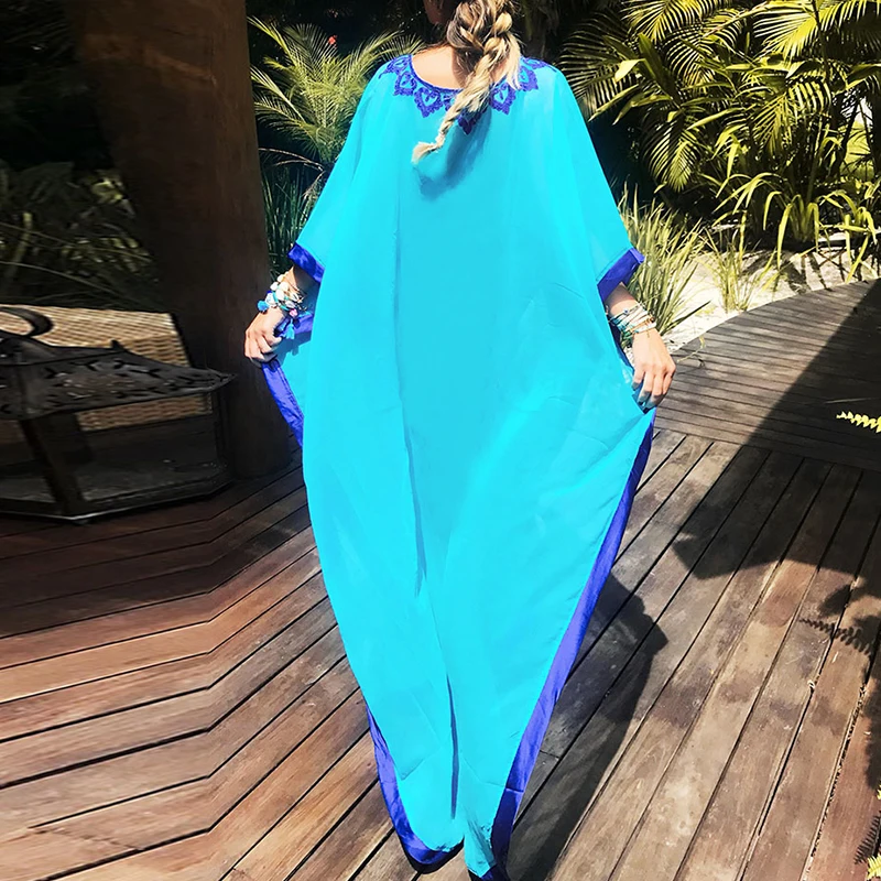 Женский купальник In X длинное пляжное платье из шифона однотонная туника