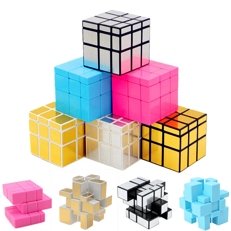 2019 Новый Shengshou 3x3x3 магический скоростной куб зеркальные блоки серебряные