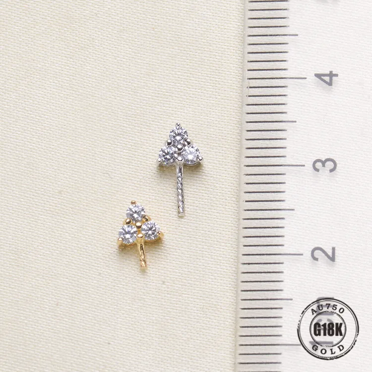 

Luxury genuine G18K Gold Accessories Fashion Pearl Pendant Settings Findings Pendant Mountings Women Accessories Female Jewwelry