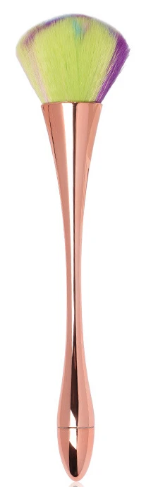 rose gold 1 1* ногтей щетка для очистки пыли(2; 3 цвета; летнее) щетка для чистки ногтей градиент пыли блеск средство для снятия пудры Ручка Маникюр нейл-арта - Цвет: rose gold 1