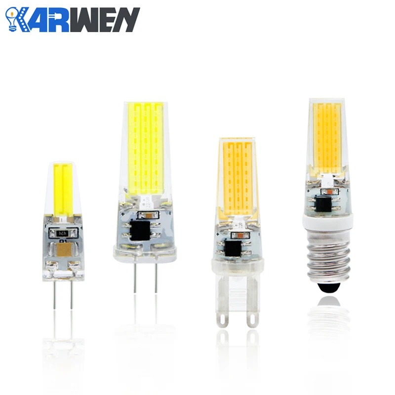 Светодиодная лампа KARWEN G4 3 Вт 6 9 12 в пост. Тока 220 В|cob g4|led lamp cobg4 bulb |