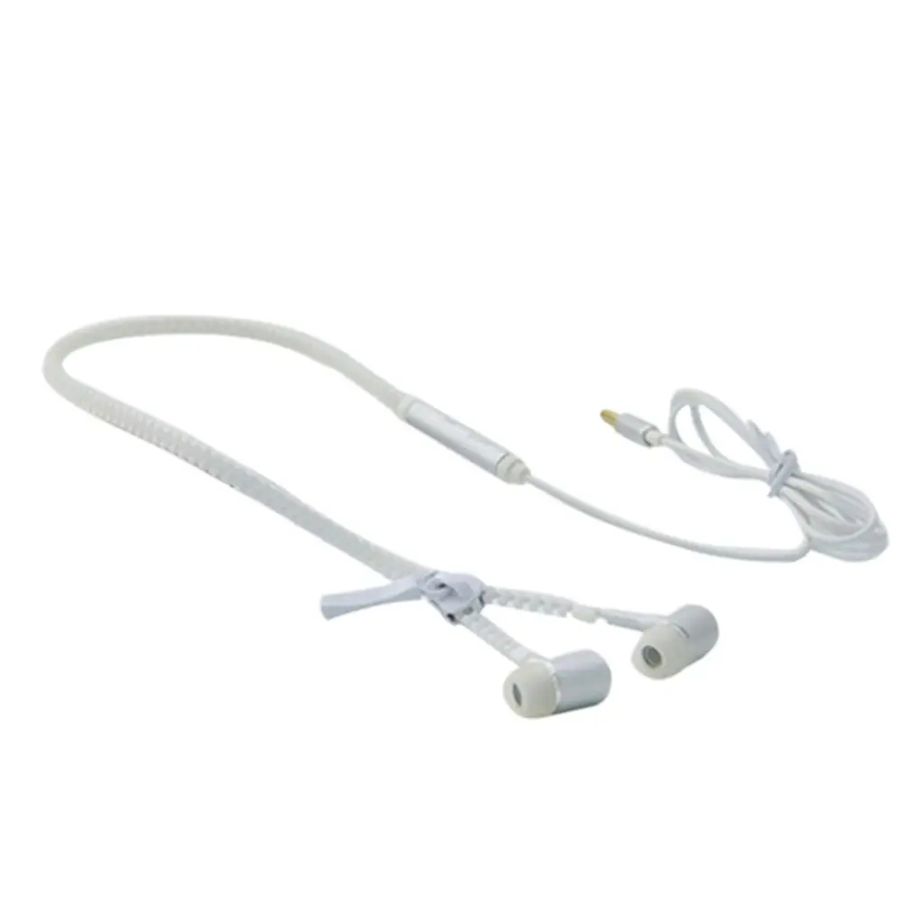 3 5 мм In ear Zipper светящиеся наушники стерео Бас Спорт на открытом воздухе микрофон