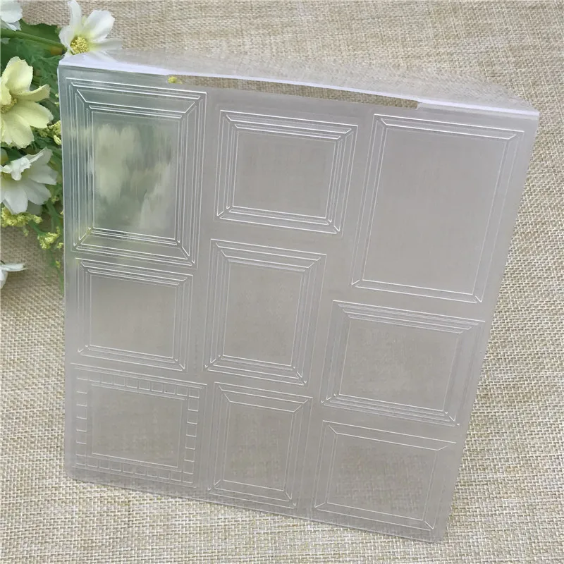 Квадратная Геометрическая пластиковая папка для тиснения самостоятельного