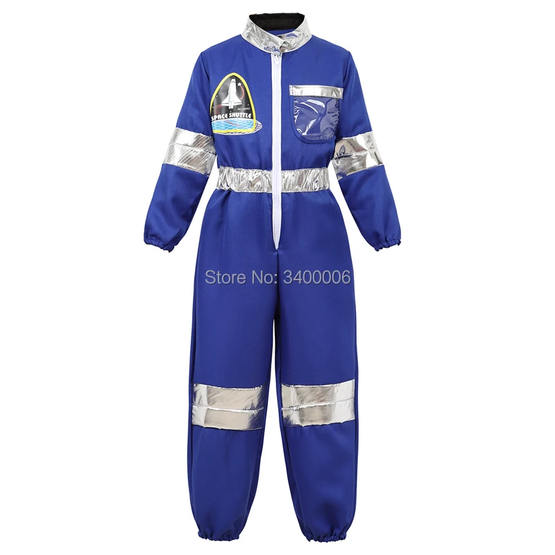6375A-blue Костюм космонавта для детей; костюм для ролевых игр для мальчиков и девочек-подростков; детский спортивный костюм с космонавтом; костюм с капюшоном для костюмированной вечеринки; шлем - Цвет: 6375A-blue
