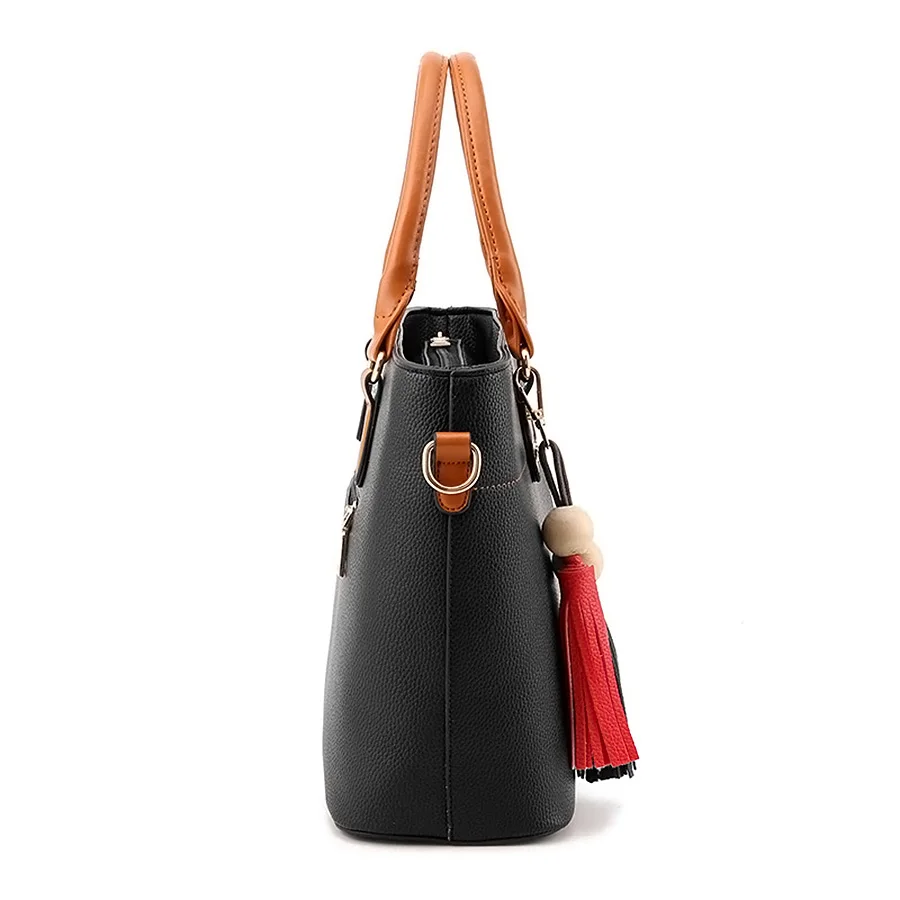 LANLOU Women bags for women PU Leather Shoulder Bag Double tassel Casual Crossbody Flap Bags Female Messenger Bag Handbags