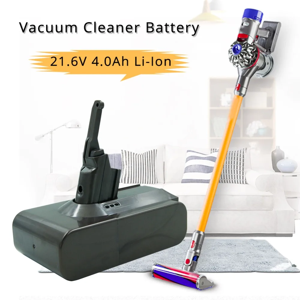 21,6 V 4000mAh Сменный аккумулятор для Dyson V8, безшнуровый ручной пылесос, светодиодный светильник(не подходит для настенного зарядного устройства