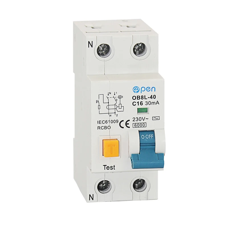 OB8L 40 1 P + N 16A/40A AC УЗО 30mA авдт для перегрузки остаточный короткого