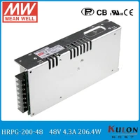 original mean well hrpg 200 48 200w 4a 48v meanwell low power consumption power supply 48v power unit with pfc function