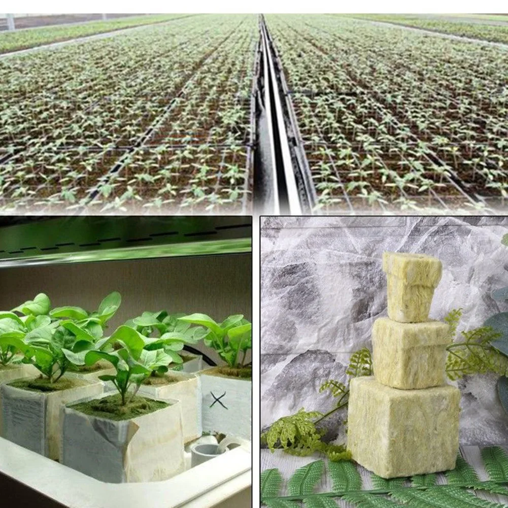 Rockwool кубики посадки Soilless культивирование теплицы компресс базовые блоки гидропоники растут практичный мини сад вентиляция