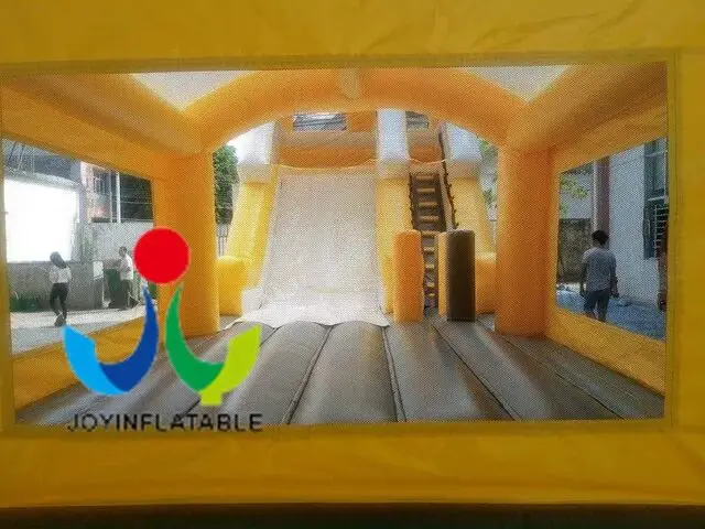 Желтая Надувная Детская площадка с горкой|Детская площадка| |