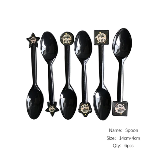 Spoon 6pcs Детский комплект для украшения вечеринки в честь Дня рождения из мультфильма «волшебный фильм Гарри Поттер»; вечерние принадлежности для вечеринки в честь Дня рождения; вечерние принадлежности - Цвет: Spoon 6pcs