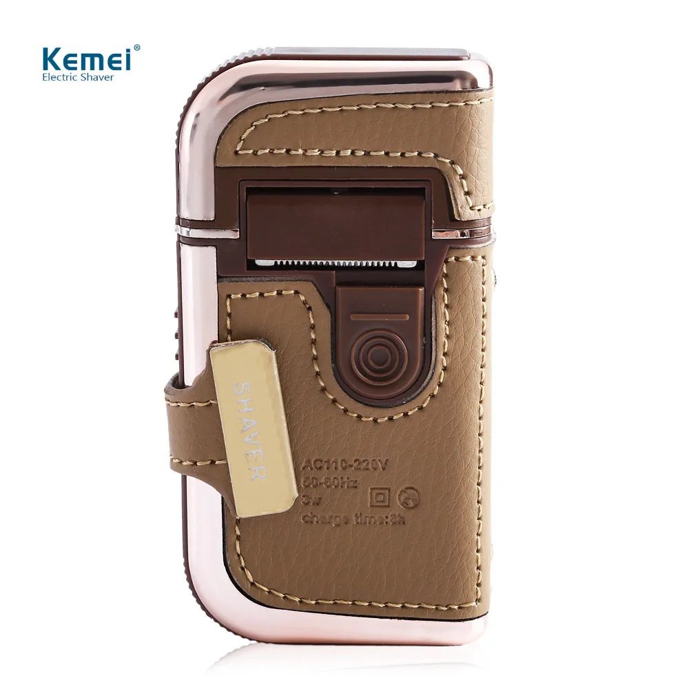 2 in 1 Kemei Men's Electric Shavers Razors Vintage Leather Wrapped Rechargeable Mustache Beard Trimmer Shaving Machine | Бытовая