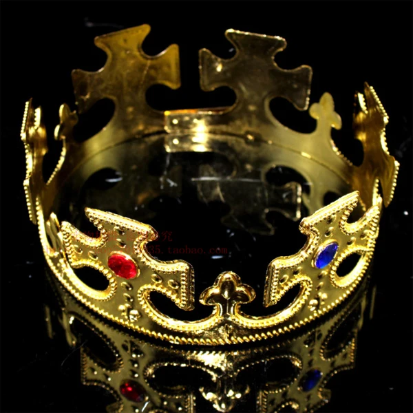 Уникальный Золотой пластиковый украшенный короной короля|king crown|crown crownking gold crown |