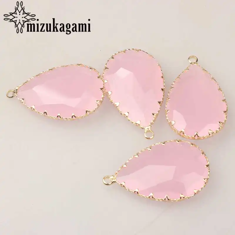 6pcs Хрустальные подвески в форме капли воды 21*35 мм 6 шт./лот для стеклянных медальонов с эффектом памяти DIY аксессуары - Окраска металла: 6pcs