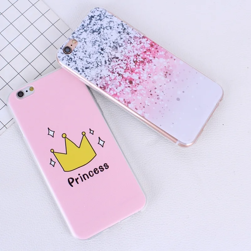 Ультратонкий чехол для телефона iPhone 6 6S с цветочным рисунком сумки из ТПУ чехлы