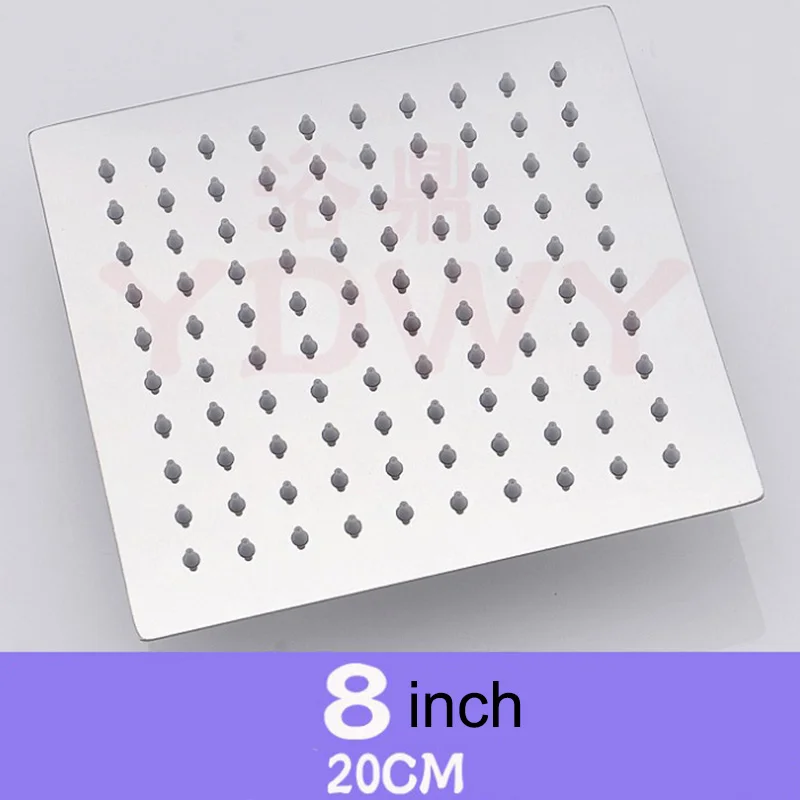 8 Shower Head Насадка для душа для ванной комнаты с наддувом, 12 дюймов, насадка для душа с водосберегающим распылителем, насадка для душа s Home 304, 20181225 из нержавеющей стали - Цвет: 8 Shower Head