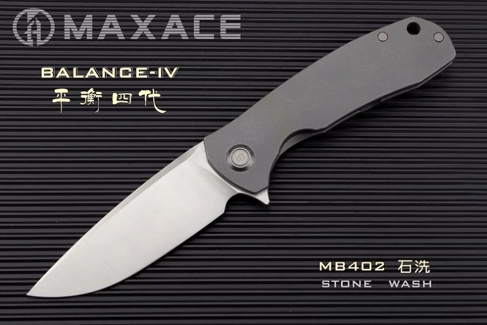 Титановый Maxace Balance M390 атласный подшипник с лезвием компактный походный нож