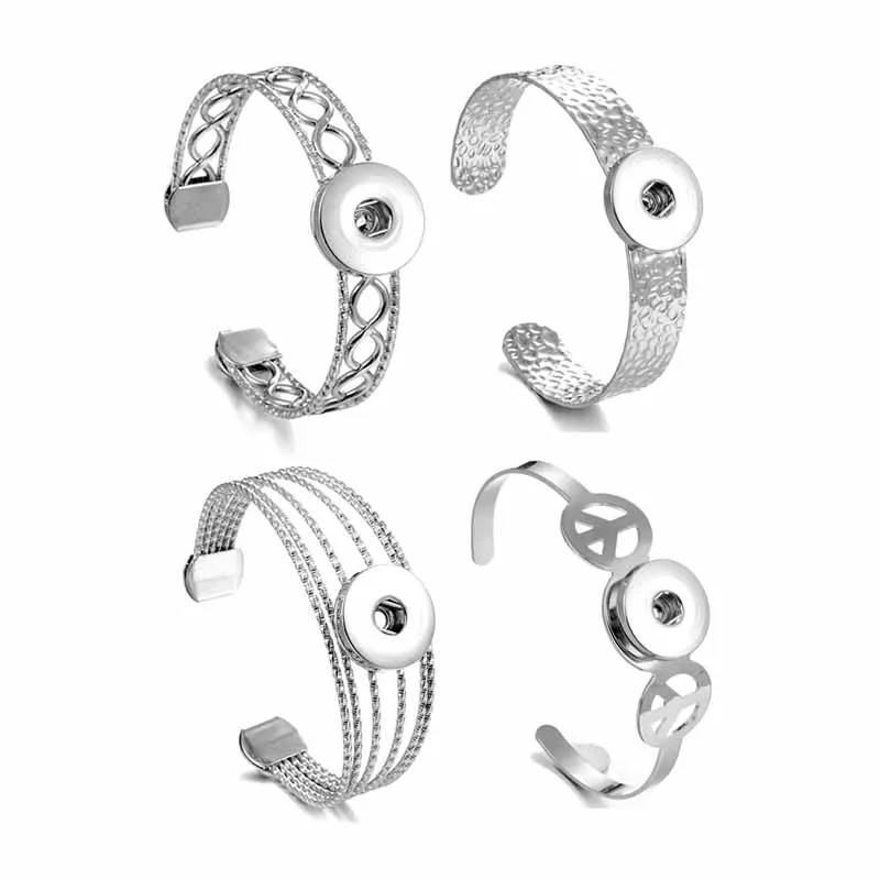 

Luwellever Cute 291 Fashion stretchable 18mm Snap Button Bracelet Interchangeable Charm Jewelry For Women Men Gift