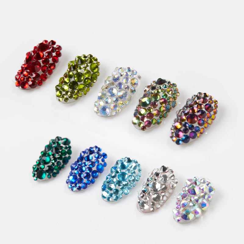 1400 шт./упак. разные размеры стеклянные стразы s SS4 SS16 Charms Стразы для фотографий