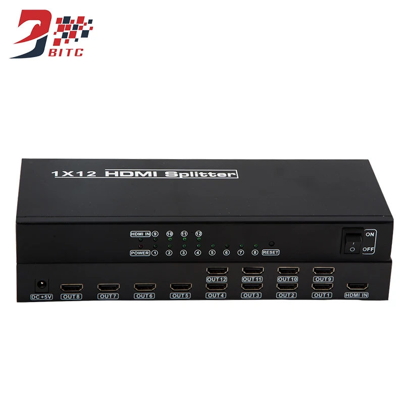 HDMI разветвитель распределитель 1X12 видео настенный контроллер 1 в 12 выход 4 k@ 30Hz EDID RS232 для ПК DVD lcd, Plug and Play