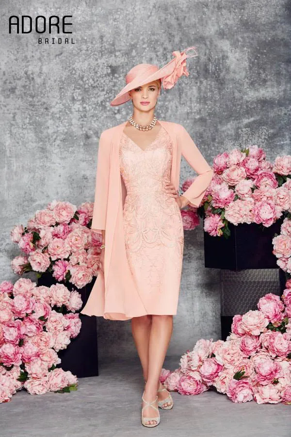 Элегантный Аппликация Шифон Мама Невесты Платья Оболочка V образным Вырезом