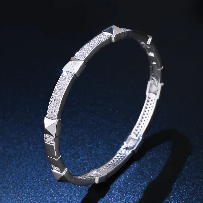 Женский панк браслет OCESRIO Carter подлинные позолоченные браслеты с заклепками для