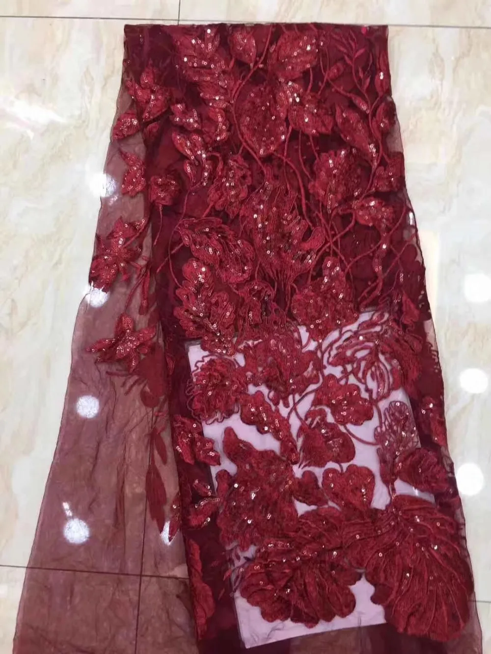 Free shipping 5 yards/set High quality French net lace with beads and sequins in green color for bridal gown!!ZDP77 | Дом и сад