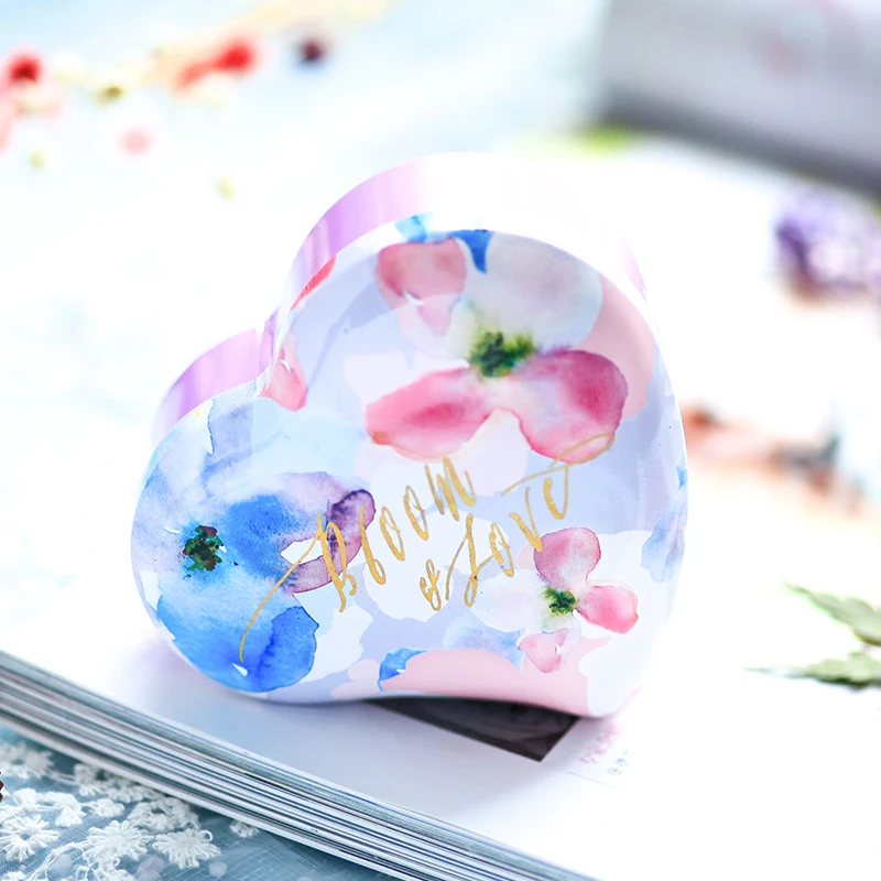 6 шт./лот красивая оригинальная коробка конфет в форме сердца с цветком любви для