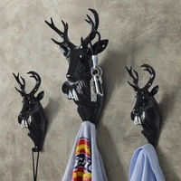 animal head hook deer head creative decoration wall hanging wall coat hat hook clothing hook
