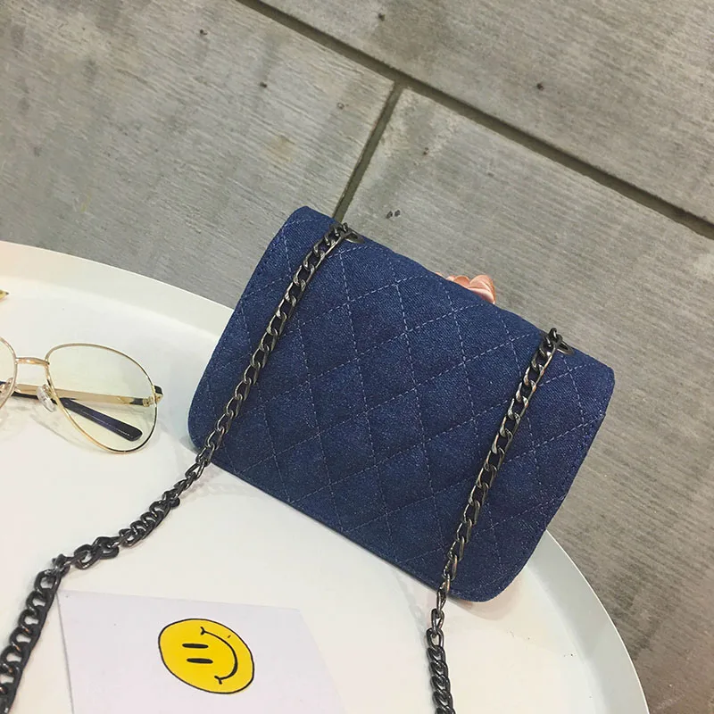 Модная Корейская женская сумка через плечо из денима Пляжная Дизайнерская