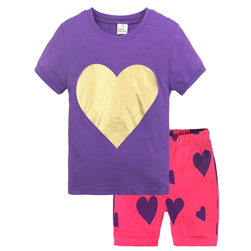 Новое поступление летняя детская одежда для сна пижамы с коротким рукавом