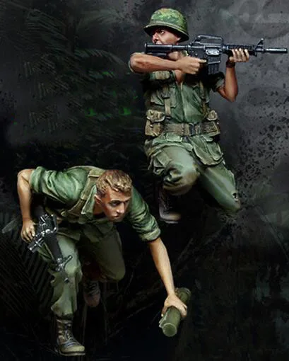 1/35 Смола Наборы Вьетнам военных солдат армии США 2 шт./компл