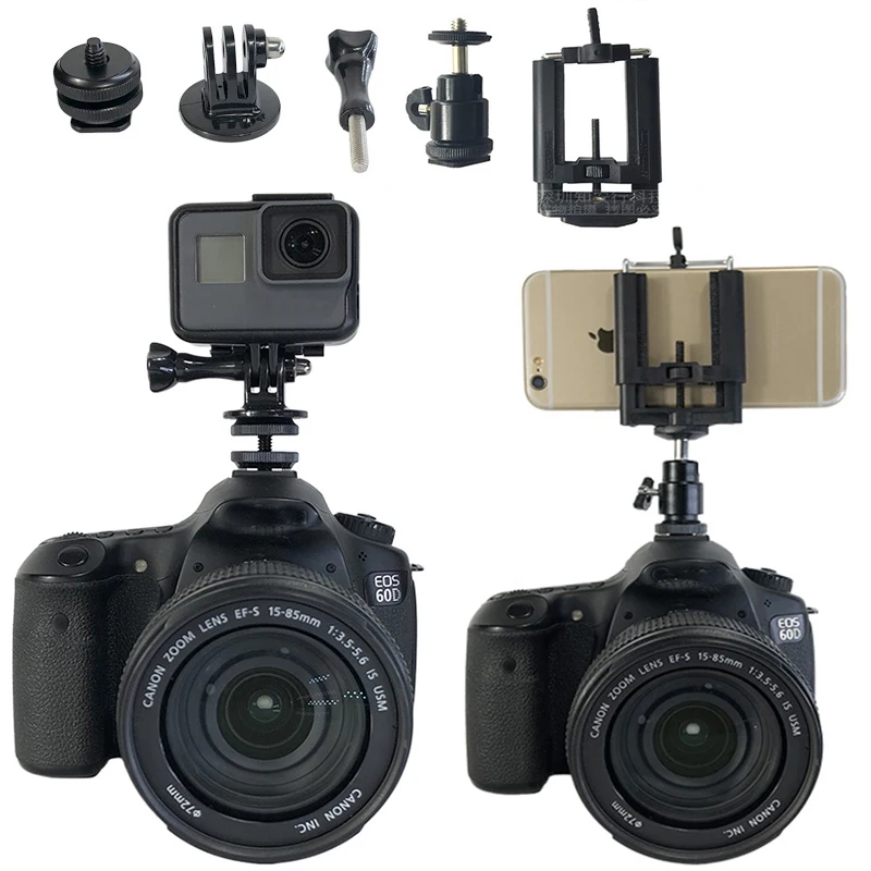 Адаптер для горячего башмака DSLR 1/4 &quot металлический поворотный шариковый штатив