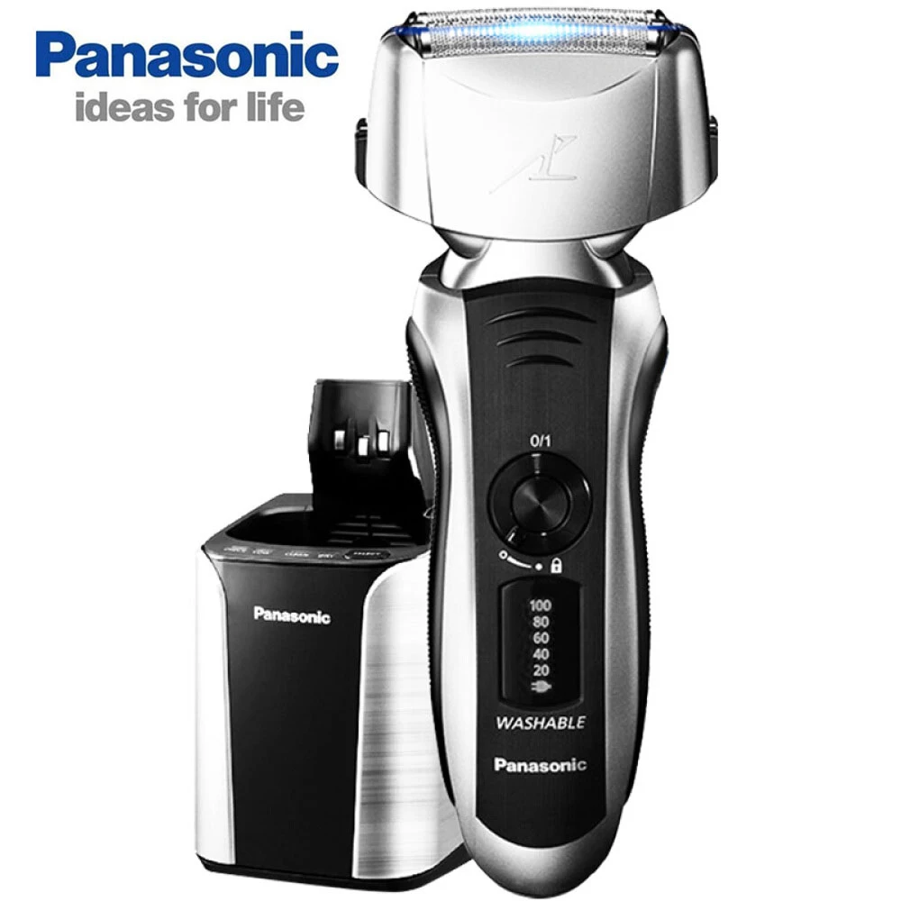 Серебристый Panasonic ES-LT72 электробритва перезаряжаемый Высокоскоростной магнитный подвесной двигатель 13000 об/мин с автоматическим очистителем - Цвет: Серебристый