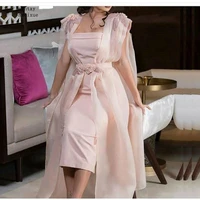 new arrival pink kaftan dubai cheap evening sexy dresses 2020 beading lace evening gown long dress abiti da cerimonia da sera