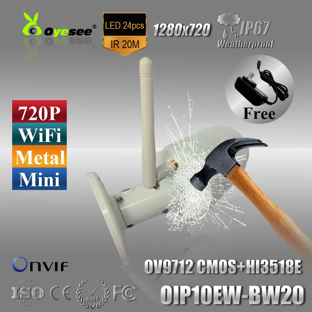 720 P mini металлический сплав wi-fi ip-камеры видеонаблюдения Всепогодный