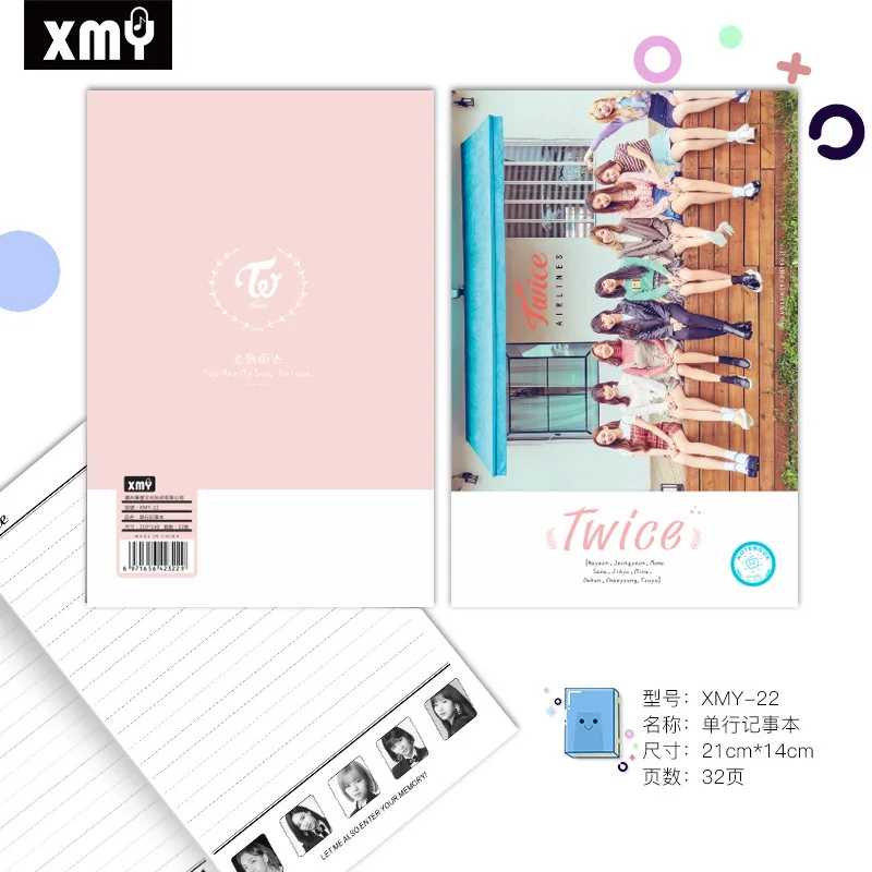 1 шт. KPOP Blackpink TXT STRAYKIDS SEVENTEEN TWICE GOT7 мини дневник записная книжка канцелярские принадлежности памятки принадлежности для ноутбуков вентилятор подарок