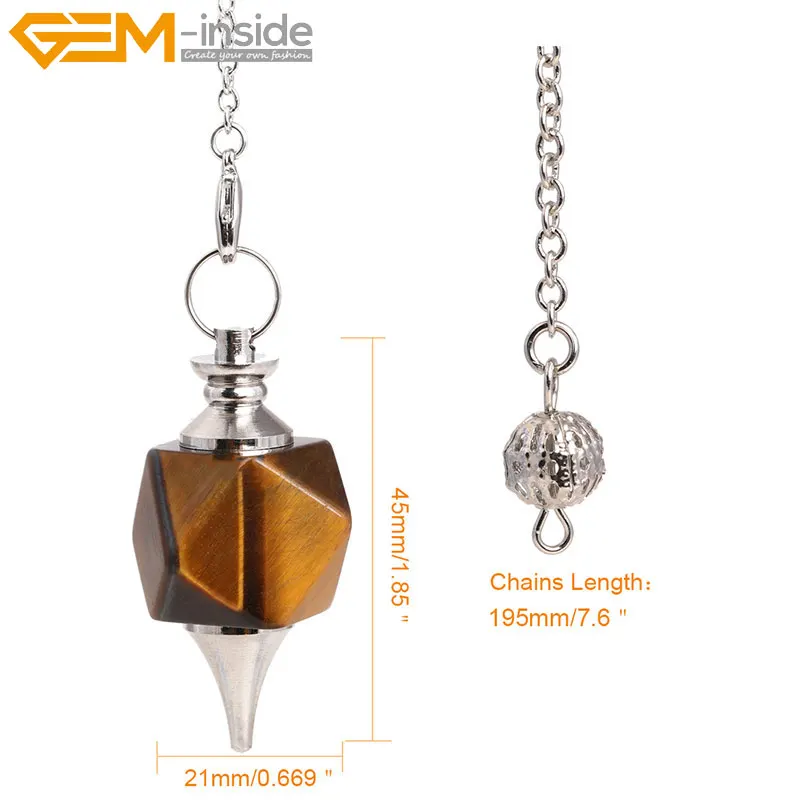 

Merkaba Natural Dowsing Chakra Pendulum For Divination Real Stone Reiki Pendant Women Energy Healing