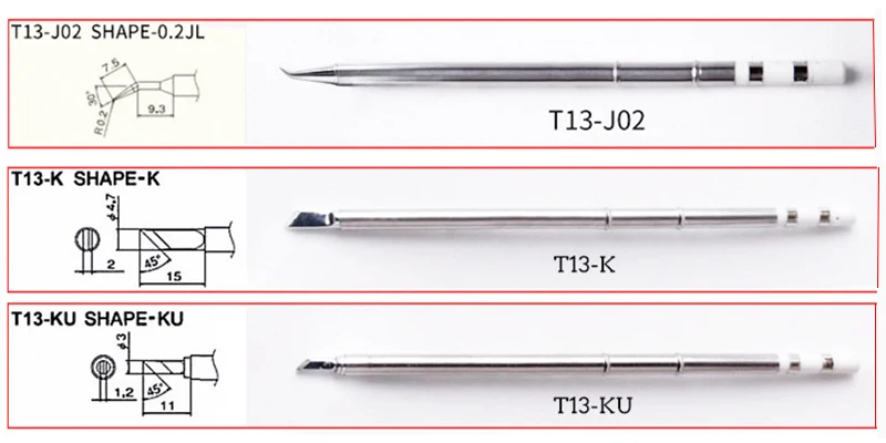 Gudhep T13 Сменные ПАЯЛЬНЫЕ НАКОНЕЧНИКИ T13-BC2 B K I JL02 сварочные наконечники