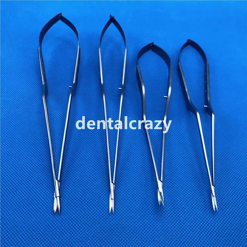NEW Titanium Alloy Curved Head Yasargil Mircro Scissor Bayonet Flat handle 20cm/21cm/22.5cm |