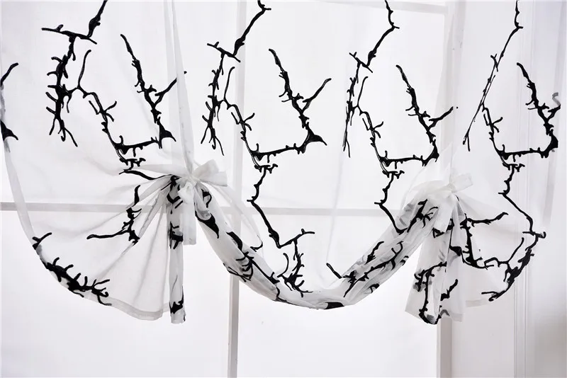 Современные короткие римские занавески Verahome из прозрачной ткани для кухни