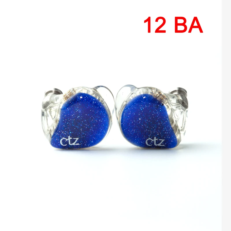 12 BA Earphone CTZ DIY Индивидуальный заказ 12BA конструкция уравновешенного якоря драйвера 0,78 мм 2 Pin наушники DJ Шум шумоподавления наушники для iPhone xiaomi - Цвет: 12 BA Earphone