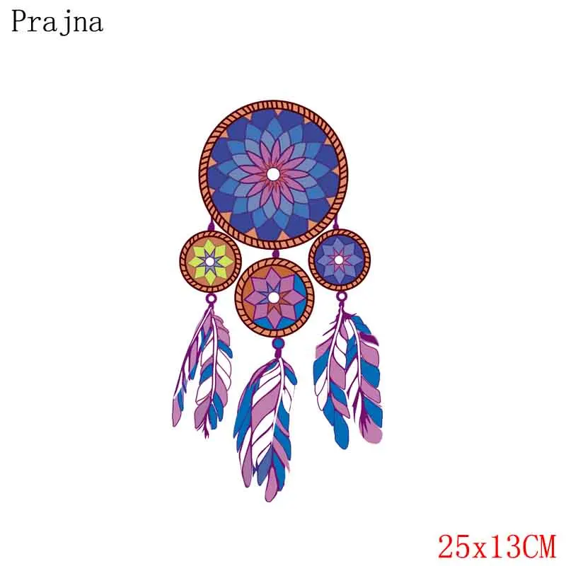 Антикварная медь Prajna наклейки для глажки Ловец снов, единорог, пирограф, утюжок, ПВХ пластырь, теплообменник, винил для одежды - Цвет: Антикварная медь