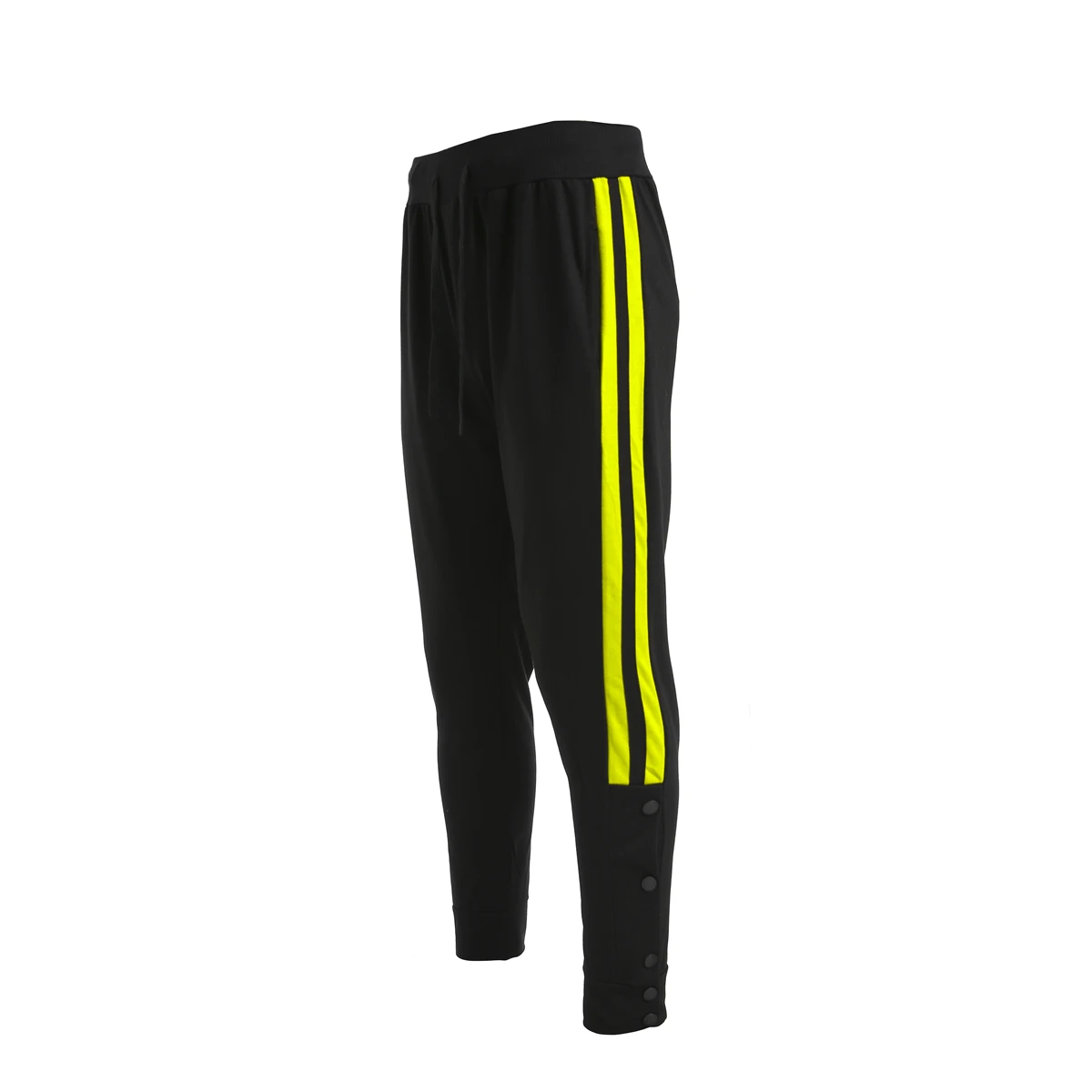 Black Yellow Hirigin Модные мужские повседневные Лоскутные Брюки для фитнеса на шнуровке Длинные брюки - Цвет: Black Yellow