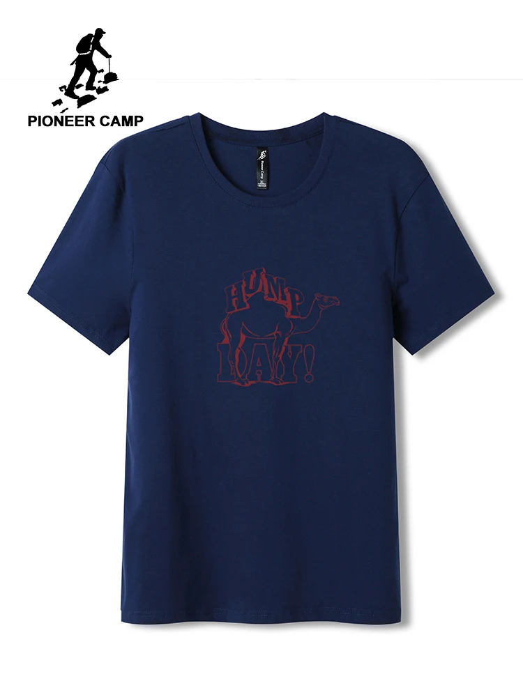 Мужская футболка Pioneer Camp a camel хлопковая с коротким рукавом и принтом в виде