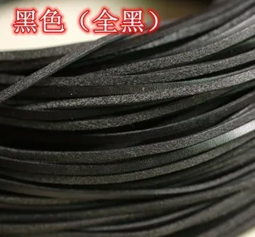 Плоские кожаные шнуры/полоски/шнурки 3x2 мм для самостоятельного изготовления