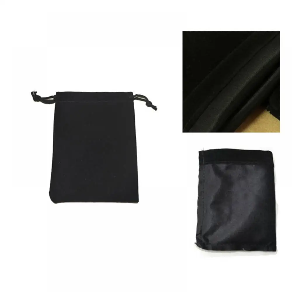 2 шт. черные двухсторонние бархатные сумки на шнурке Подарочная сумка для