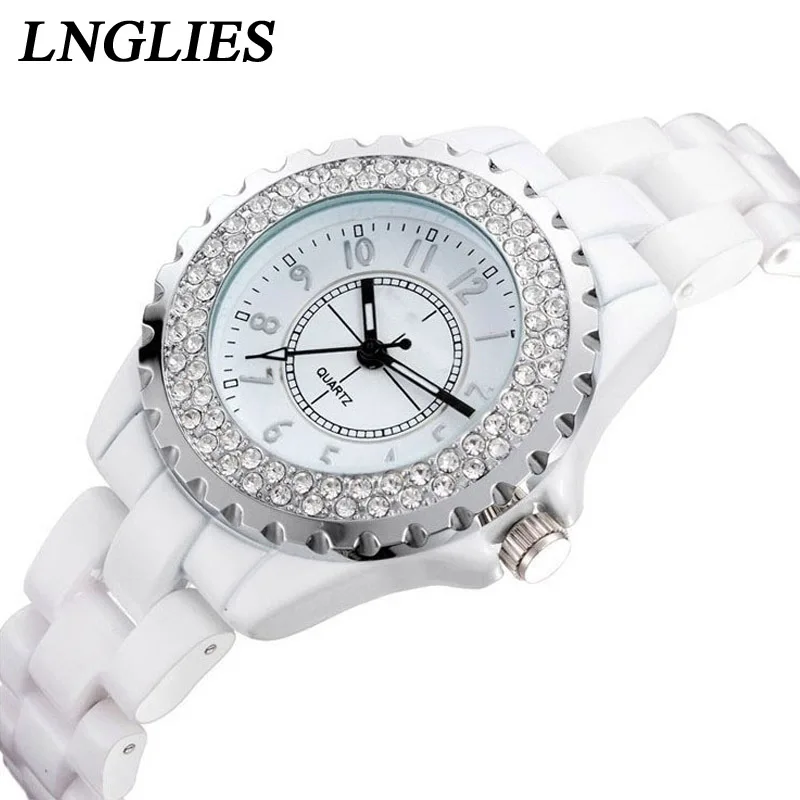 Часы женщины LNGLIES бренд класса люкс мода свободного покроя кварцевые