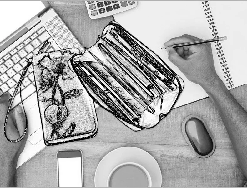 Weduoduo Для женщин кошельки из натуральной кожи высокое качество длинный дизайн клатч прямоугольной формы из воловьей кожи Высокое качество Модный женский кошелек