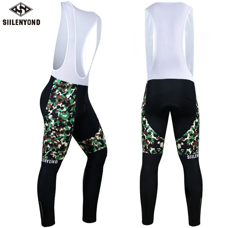 one piece bib pant Siilenyond, велосипедный длинный комбинезон, мужские теплые штаны, зима, термальный флис, 3D гелевая подкладка, велосипедный нагрудник, трико, Mtb, мужские, Ropa Ciclismo - Цвет: one piece bib pant